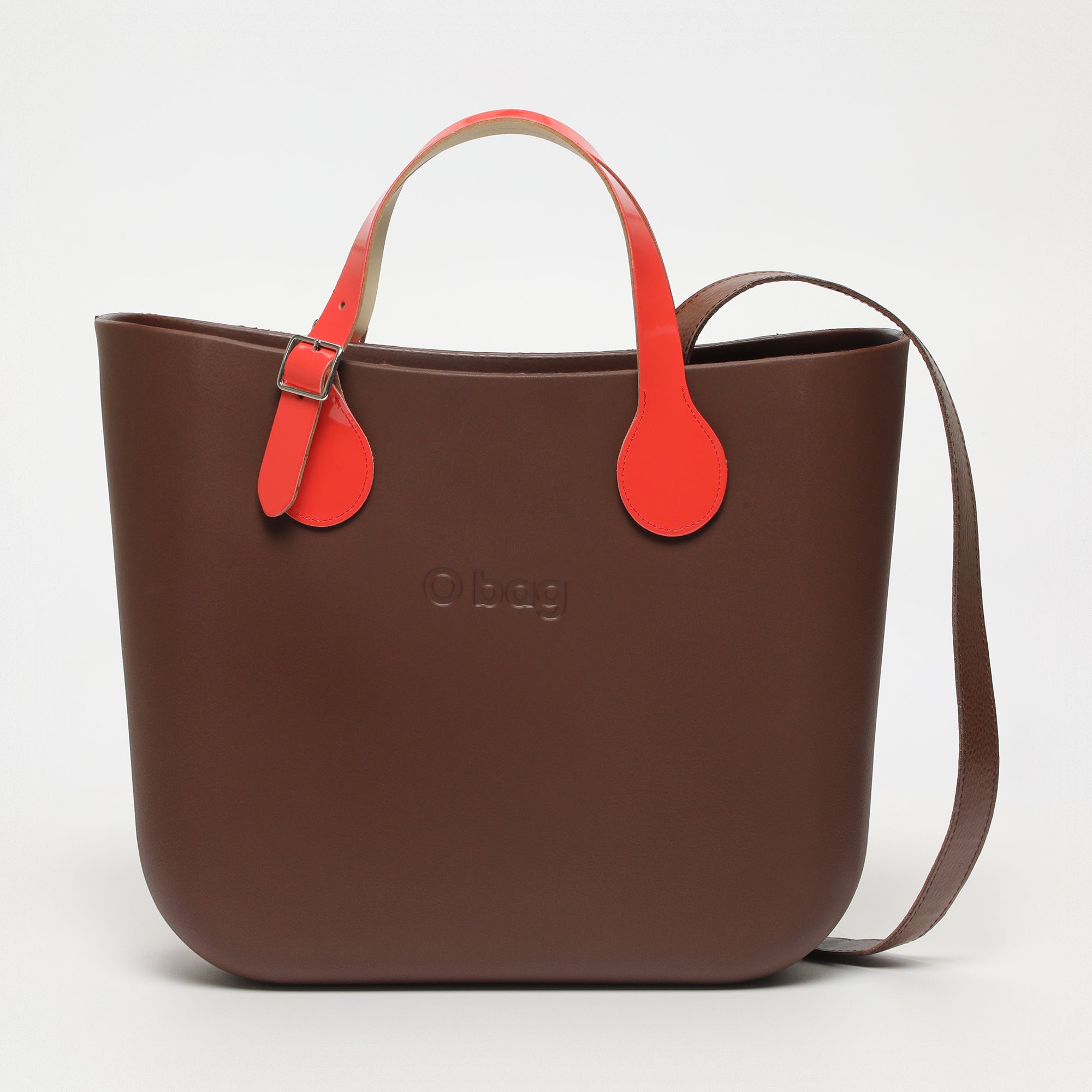 Borsa O Bag marrone scuro e corallo Vikma store