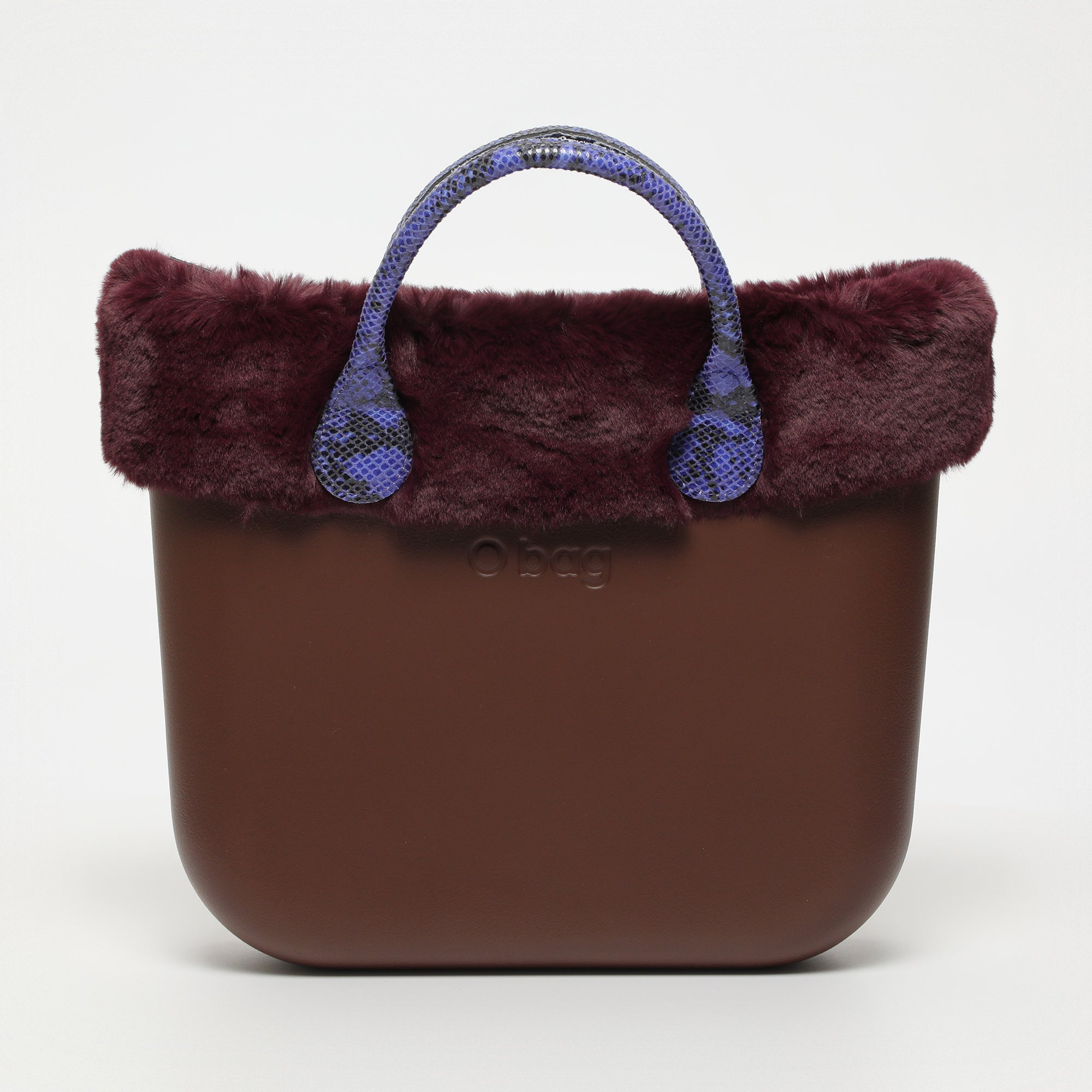 Borsa O Bag - marrone scuro e melanzana