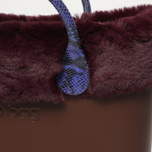 Borsa O Bag - marrone scuro e melanzana
