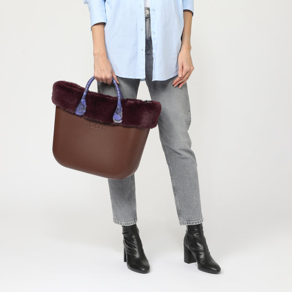 Borsa O Bag - marrone scuro e melanzana