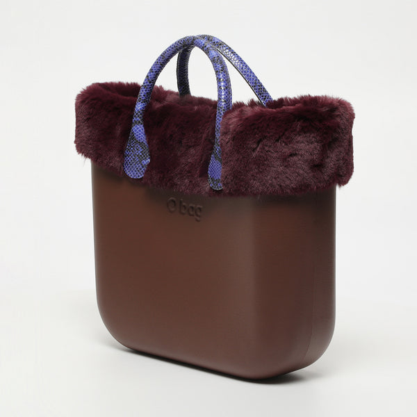 Borsa O Bag - marrone scuro e melanzana