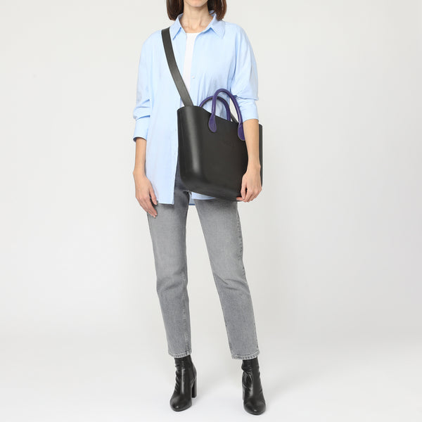 Borsa O Bag - nero e viola