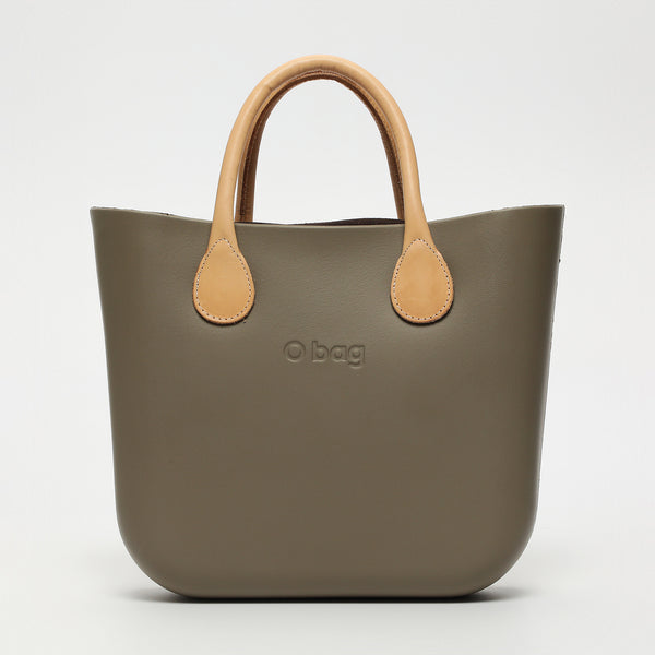 Borsa O Bag Mini - kaki scuro e marrone