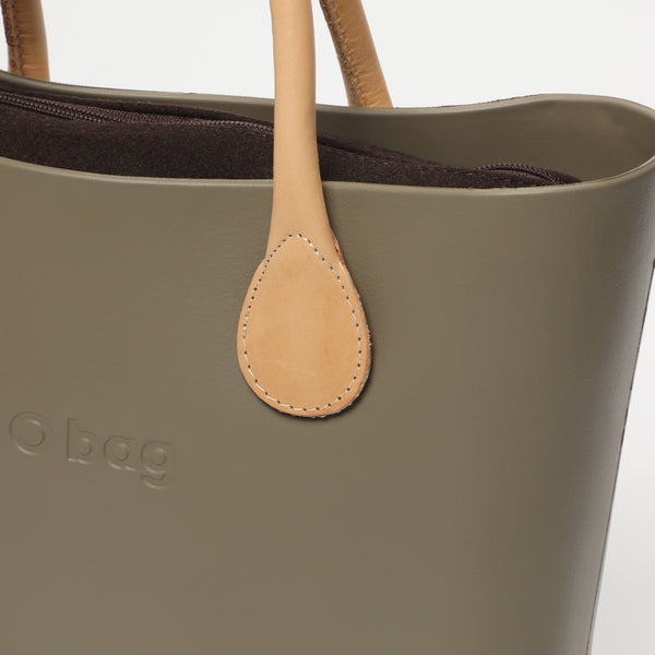 Borsa O Bag Mini - kaki scuro e marrone