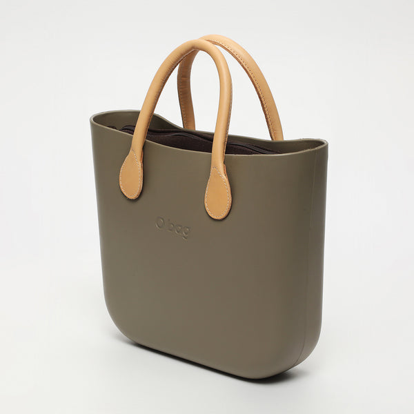 Borsa O Bag Mini - kaki scuro e marrone