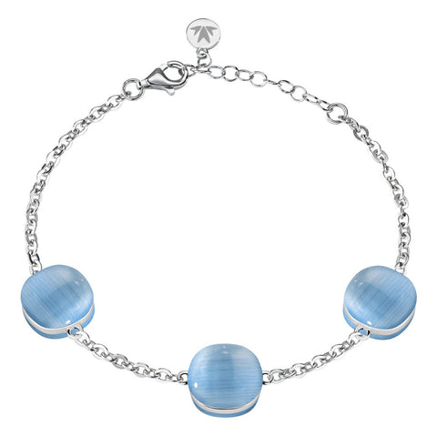 Bracciale Gemma - argento 925 e pietra celeste - color argento