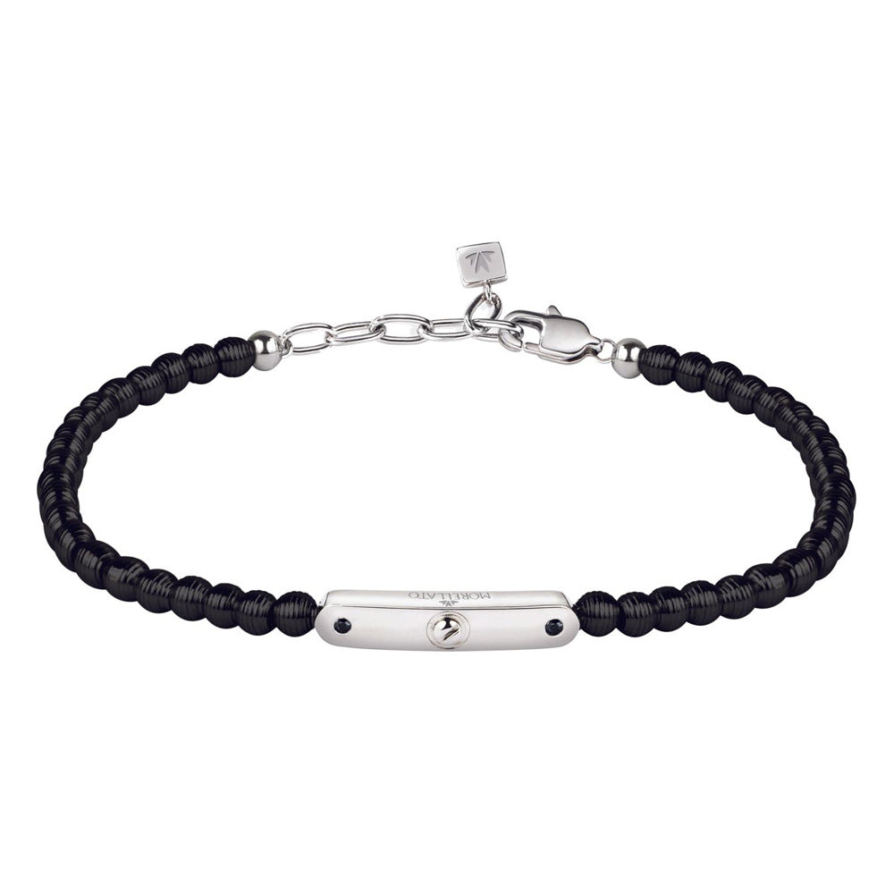 Bracciale Mister - acciaio e diamanti ct. 0.004 - nero