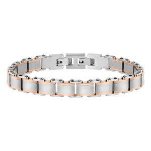 Bracciale Motown - acciaio - color argento e oro rosa