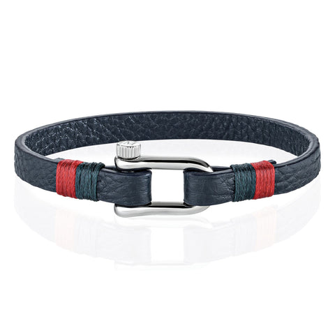 Bracciale Versilia - pelle - blu
