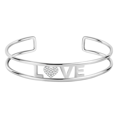 Bracciale Cerchi - acciaio - color argento
