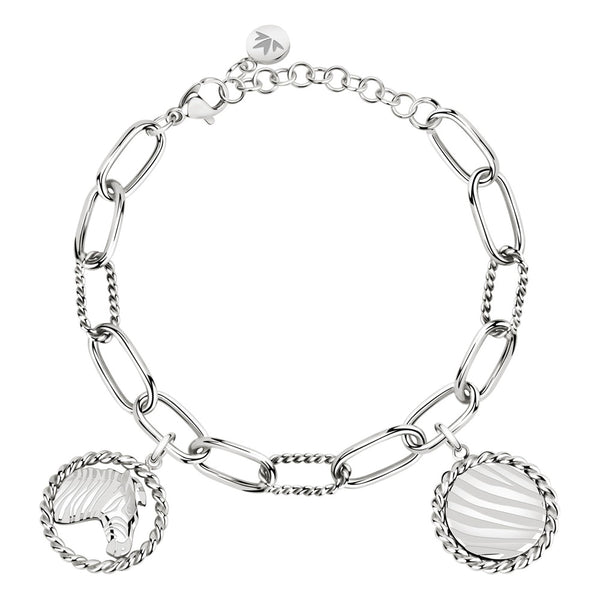 Bracciale Madagascar con charms - acciaio - color argento