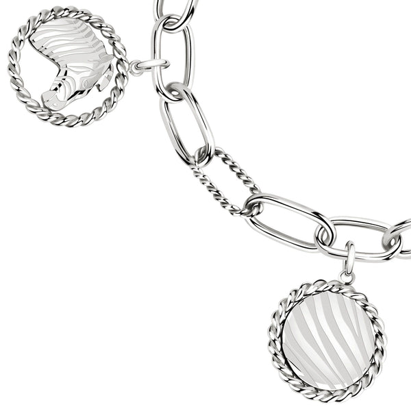 Bracciale Madagascar con charms - acciaio - color argento