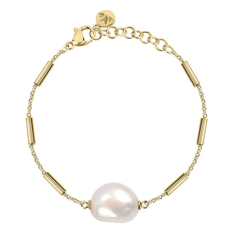 Bracciale Oriente - acciaio e perla bijoux - color oro