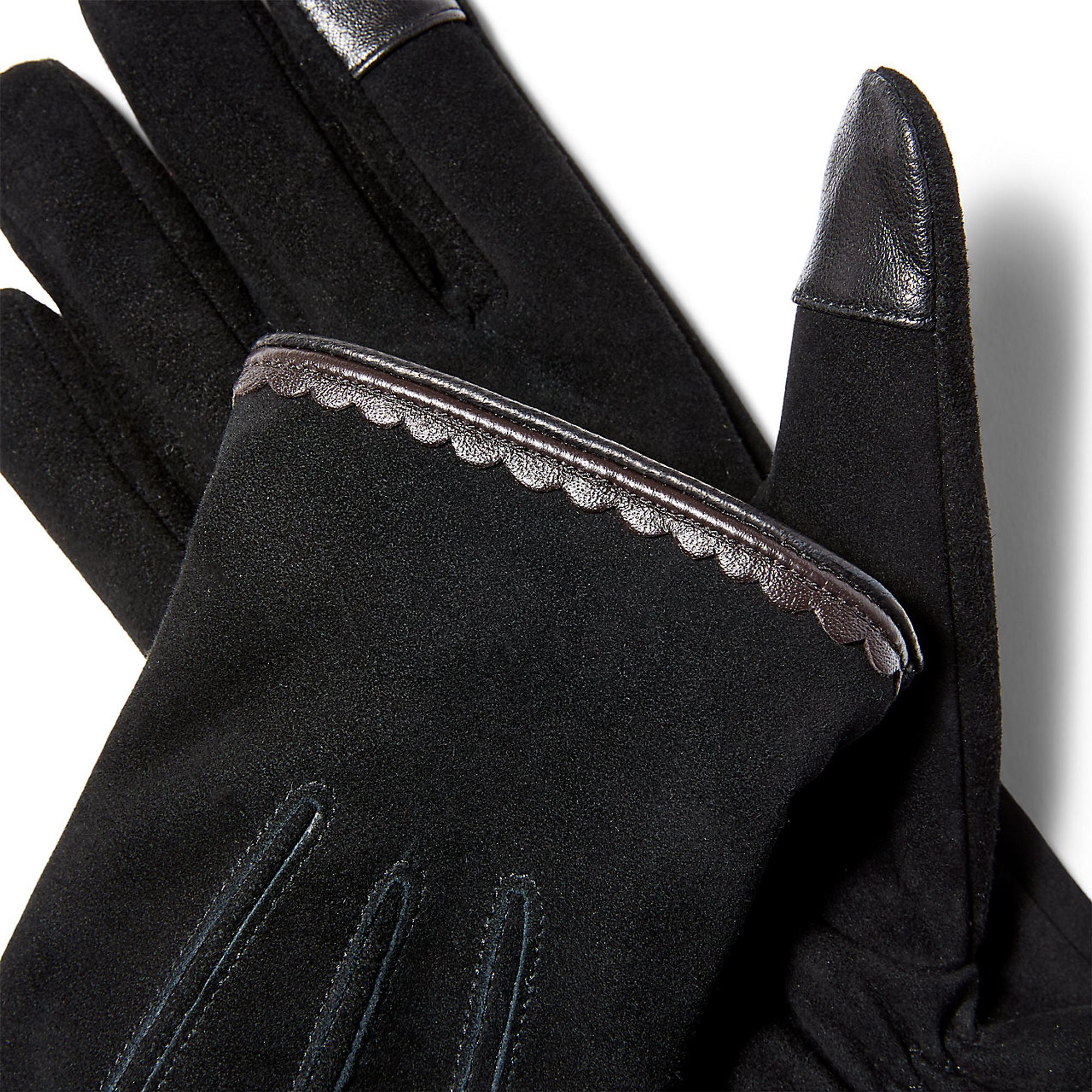Guanti Nubuck Scallop Glove - 100% pelle - nero