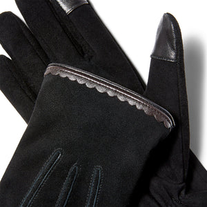 Guanti Nubuck Scallop Glove - 100% pelle - nero