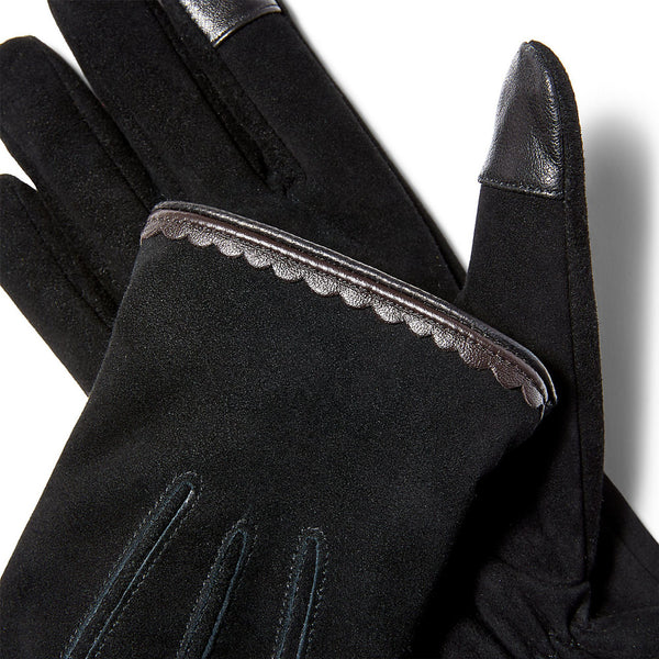 Guanti Nubuck Scallop Glove - 100% pelle - nero