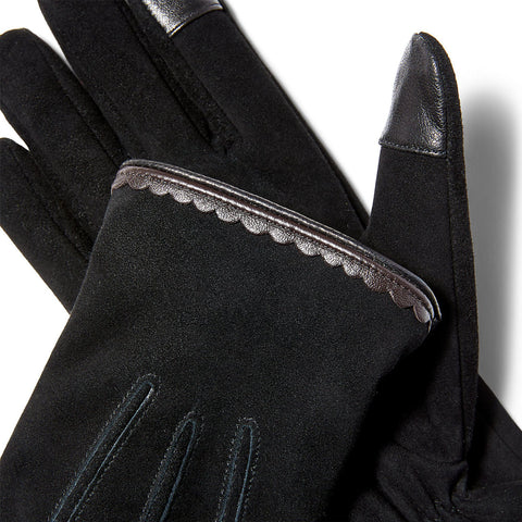 Guanti Nubuck Scallop Glove - 100% pelle - nero