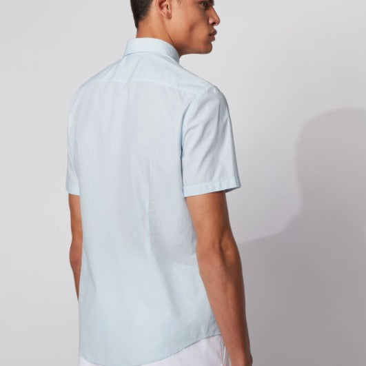 BOSS - camicia Ronn - fitted cut - 100% cotone - blu pallido