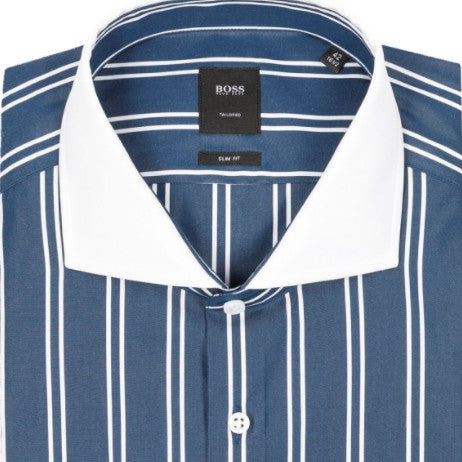 BOSS - Camicia Chris - slim fit - navy