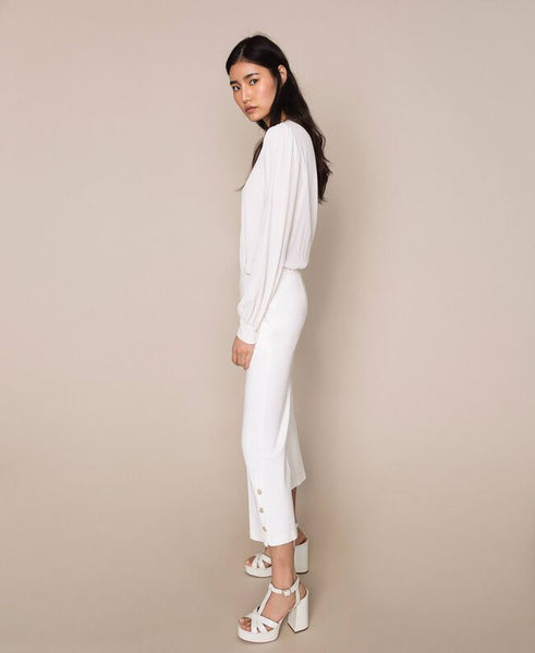 Body a blusa in misto seta