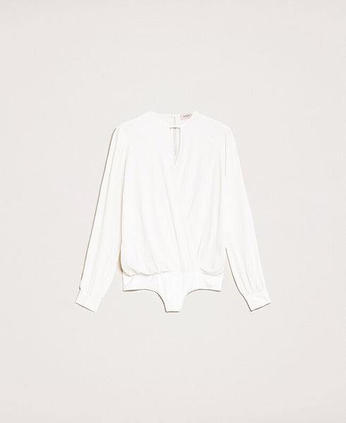 Body a blusa in misto seta