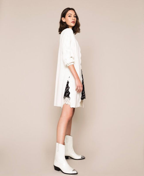 Maxi cardigan con smerli
