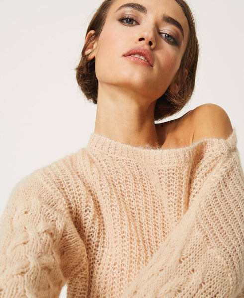 Maglia boxy in misto lana