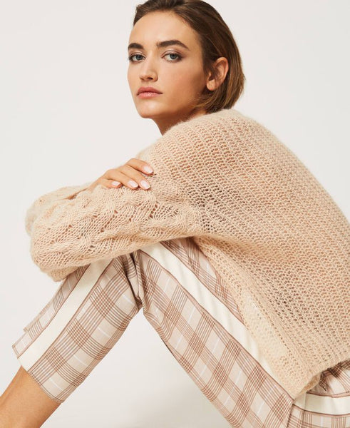 Maglia boxy in misto lana