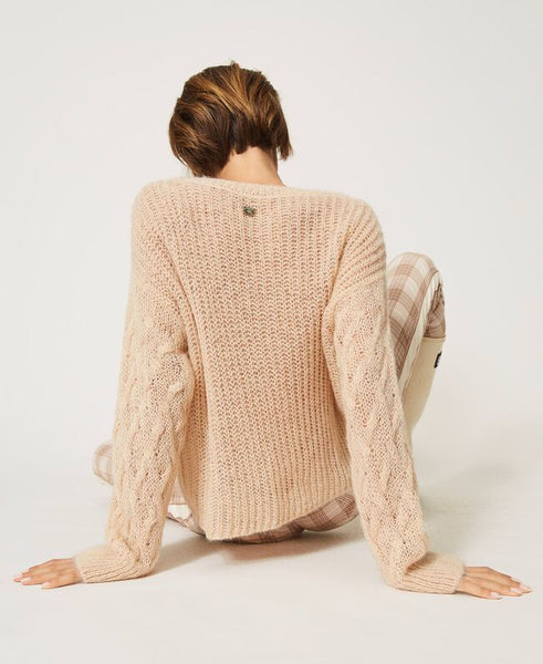 Maglia boxy in misto lana