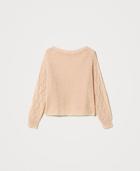 Maglia boxy in misto lana