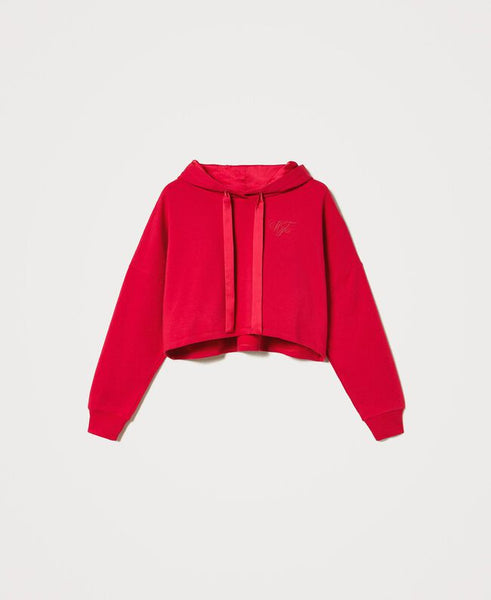 ⚡Felpa cropped con cappuccio