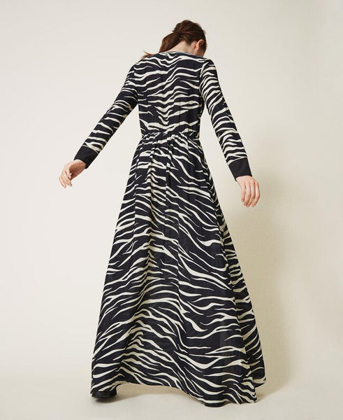 ⚡Abito in crêpe de Chine animalier