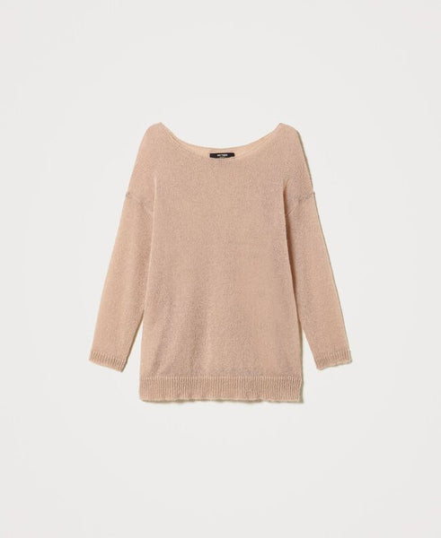 Maxi maglia in misto mohair