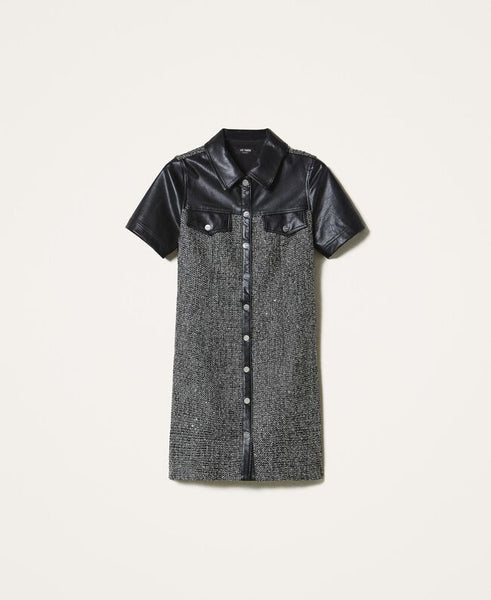 ⚡Abito in bouclé con paillettes e lurex