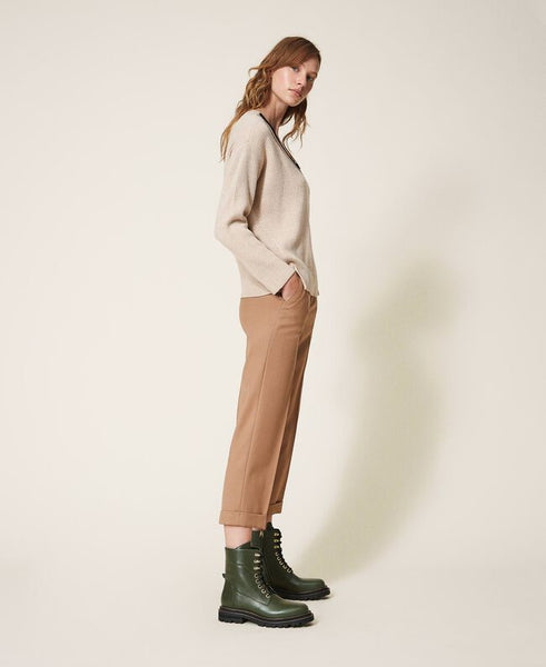 Pantaloni in lana stretch