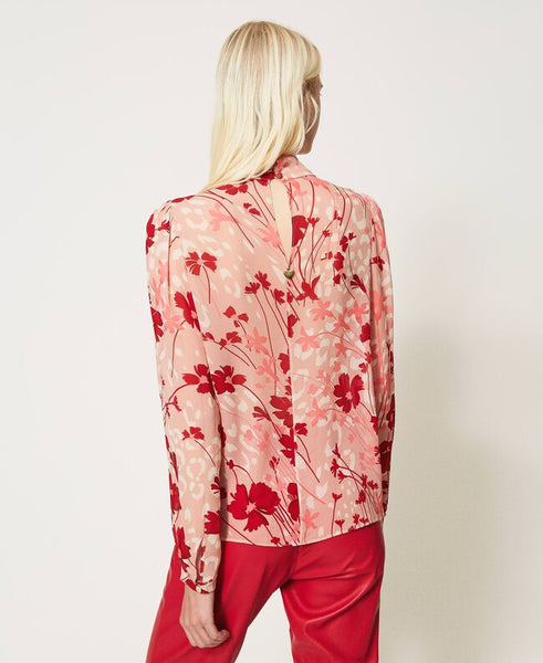 Blusa in georgette a fiori