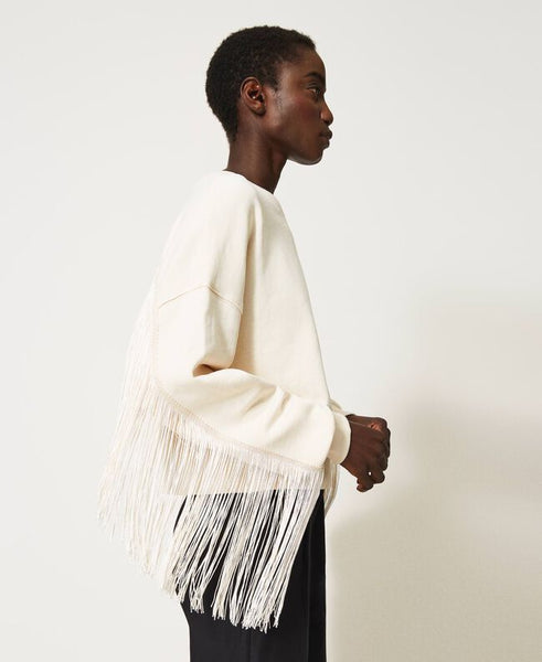 ⚡Felpa cropped con frange