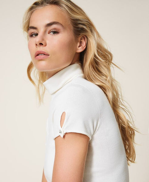 Maglia lupetto a maniche corte