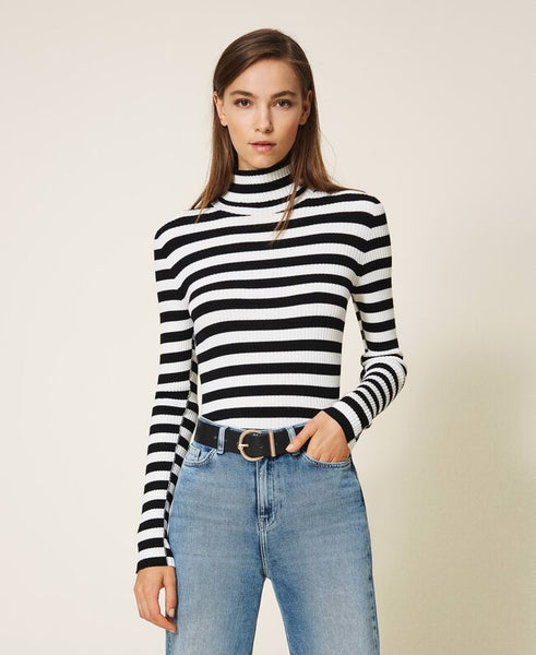 Maglia lupetto a maniche lunghe
