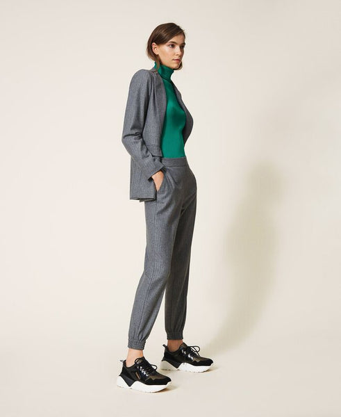 Pantaloni jogging in misto lana