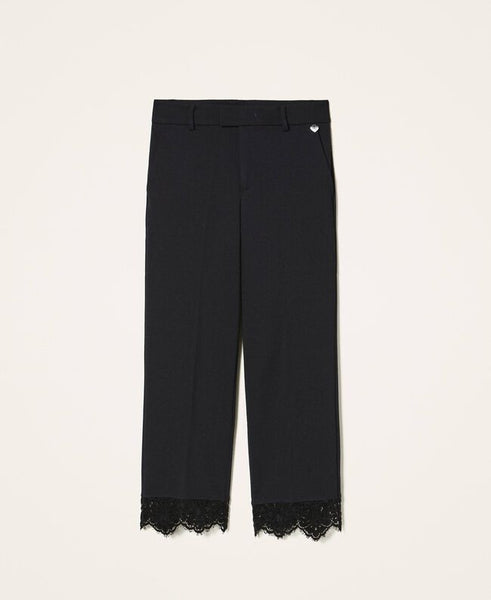 Pantaloni con pizzo