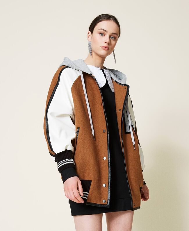 Bomber in panno con inserti