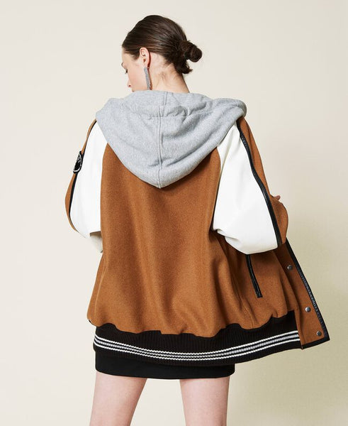 Bomber in panno con inserti