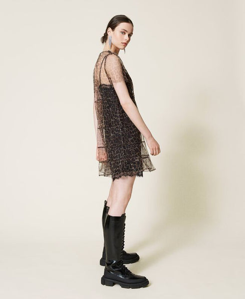 ⚡Abito 'Silver' in tulle animalier