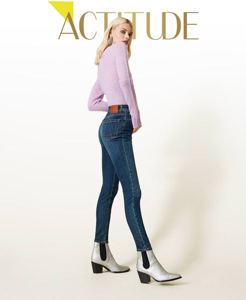 Jeans skinny 'Fluorite' a vita alta