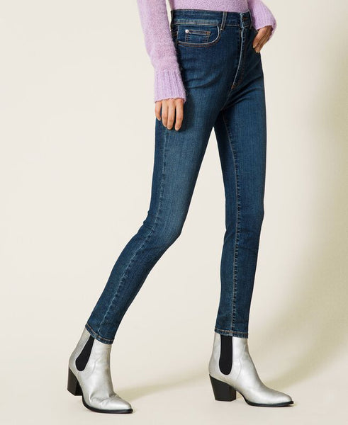 Jeans skinny 'Fluorite' a vita alta