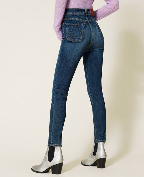 Jeans skinny 'Fluorite' a vita alta