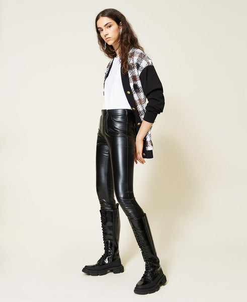 Leggings con doppia zip