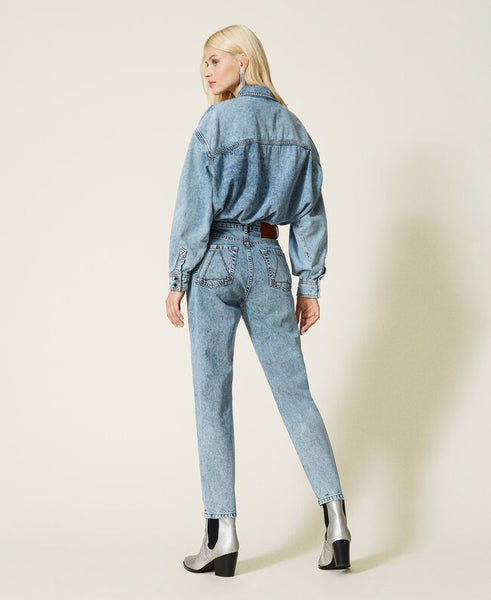 Jeans carrot a vita alta
