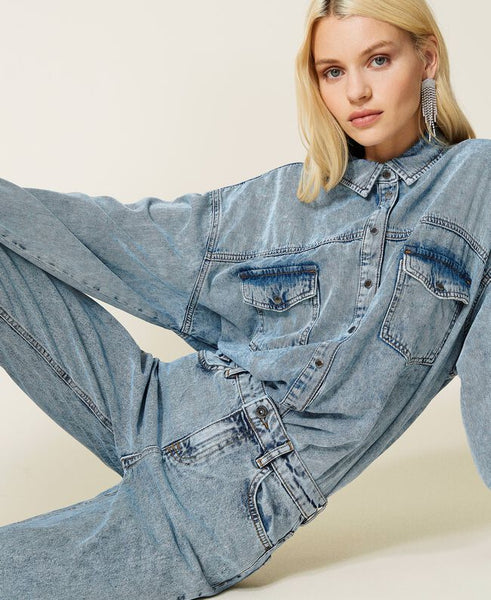 Jeans carrot a vita alta